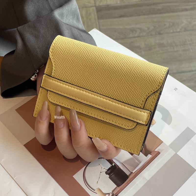 Женский держатель карт из натуральной кожи — большая вместимость, несколько отделений для карт, однотонный, стильный и компактный кошелек