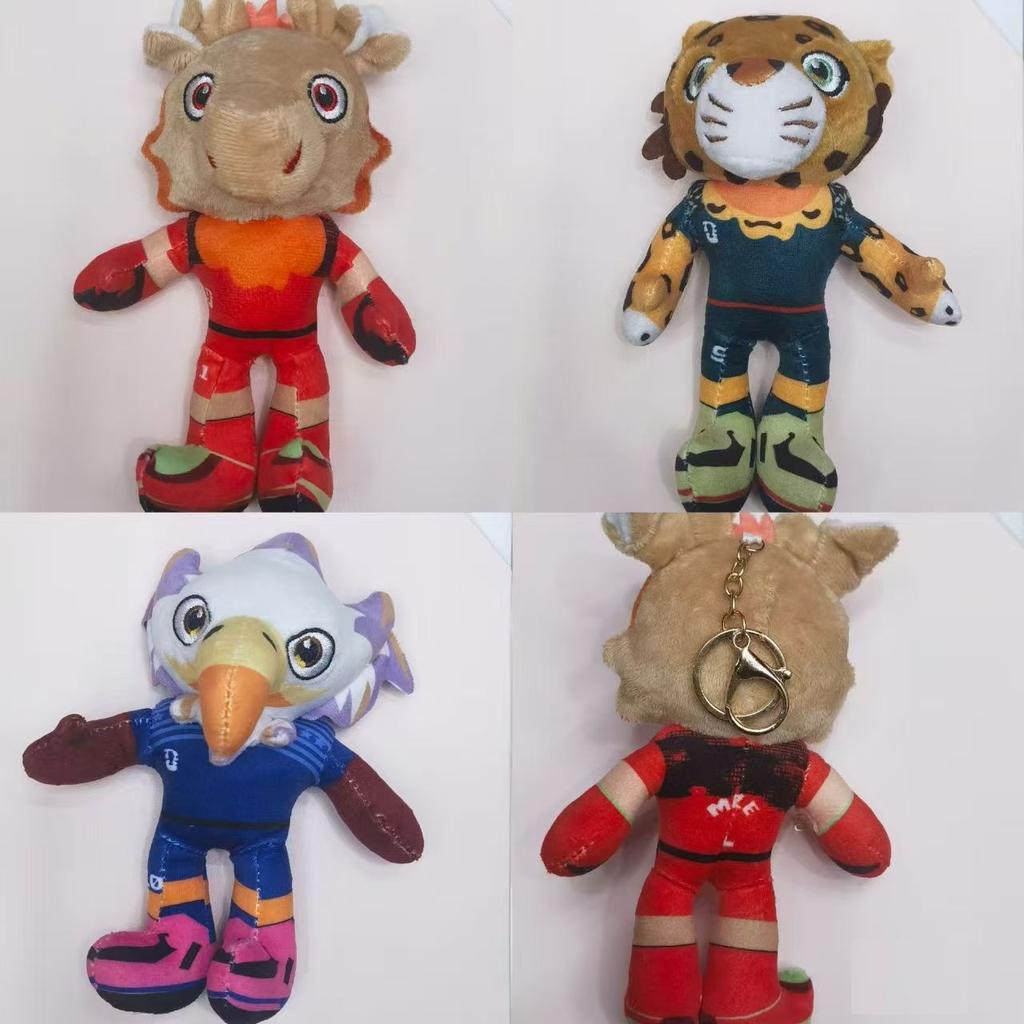 2026 USA-Mexico-Canada Football World Cup Mascot Plush Doll Keychain - 25cm Official Souvenir Collectible