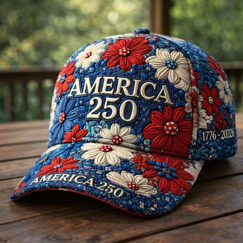 250th Anniversary 3d Printed Baseball Cap With Curved Brim For Casual Wear