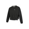 Standard Issue Embroidered Logo Knit Sport Crewneck Sweatshirt Women Tops Black DD9256-010
