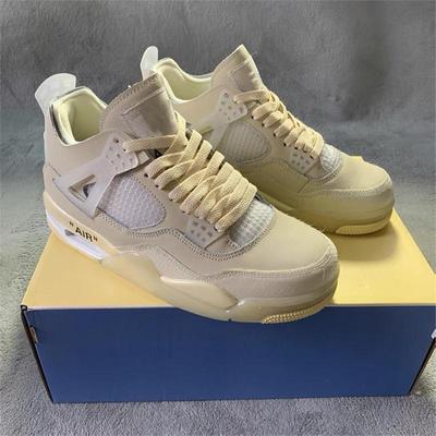 Баскетбольные кроссовки AJ4 White Cement Paris Blue Lava Cicada Wing для мужчин и женщин