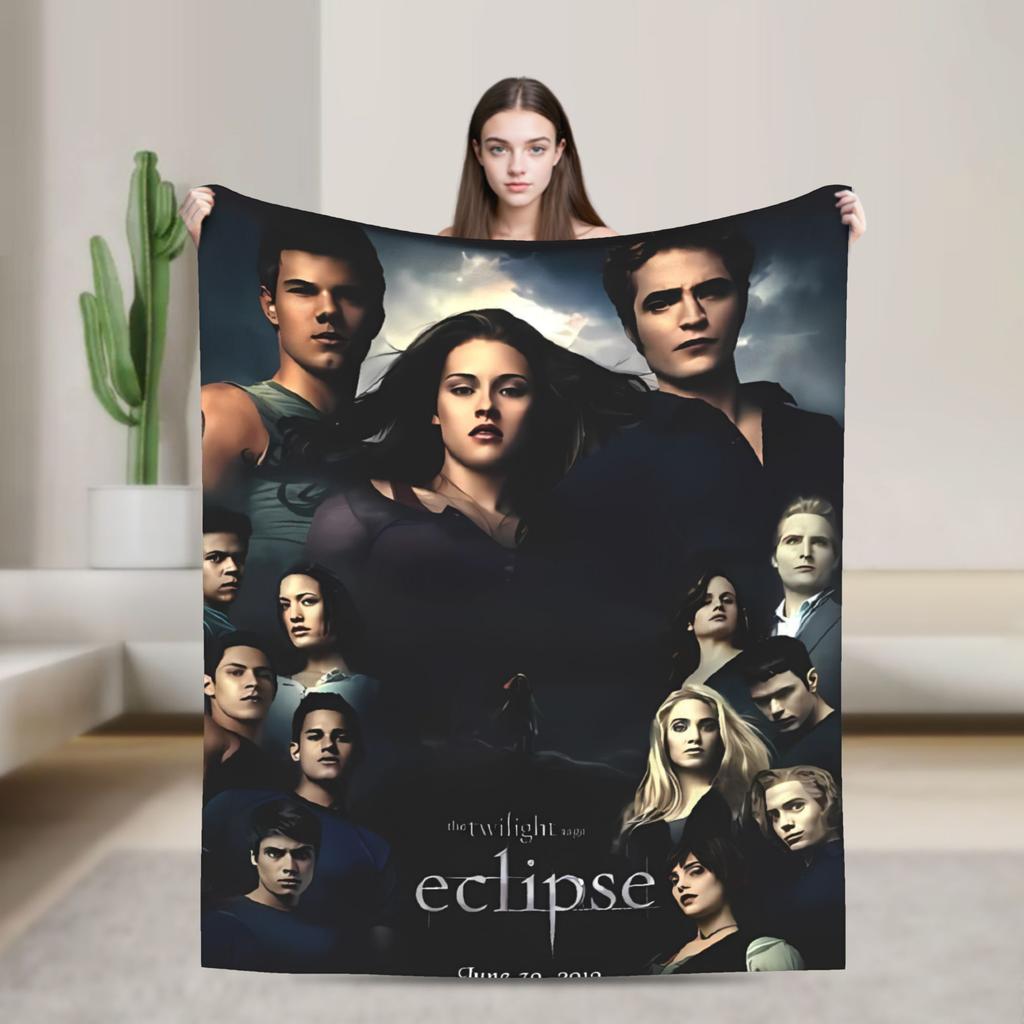 3D The Twilight Saga Edward Bella Super Warm Blanket  Travel Office Plush Throw Blanket Flannel Bedspread Sofa Bed Cover