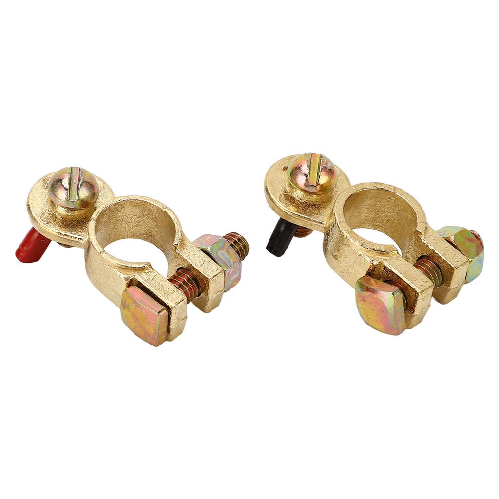 2 шт. Клемма аккумулятора Утолщенная латунь Сильная проводимость Клемма аккумулятора для автомобиля лодки