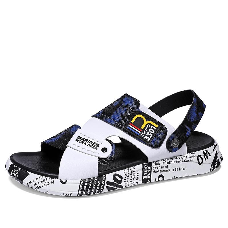 Мужская обувь сандалии 2024 новые тапочки попкорн летние классные пляжные повседневные универсальные классные тапочки взрыв прямой трансляции