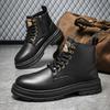 Martin Boots Men's Autumn High-top Waterproof Casual Shoes Versatile Retro Leather Shoes British Style Short Boots Men's Shoes