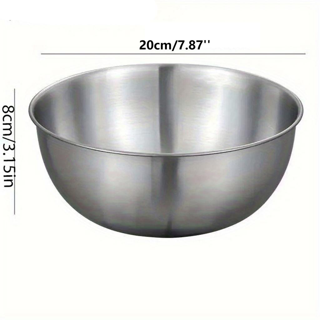 High-quality! 3pcs Bowl Set Versatile For Noodles Soups More 304 Stainless Steel Ideal For Cooking Baking Food Storage