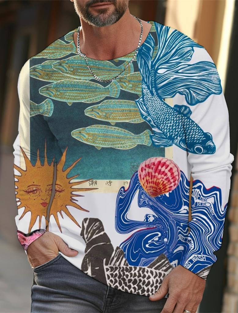 Мужская футболка с длинными рукавами, 3D-печать, HD-принт с леопардовым принтом, мужская футболка с длинными рукавами, осенние топы, повседневная домашняя одежда с круглым вырезом