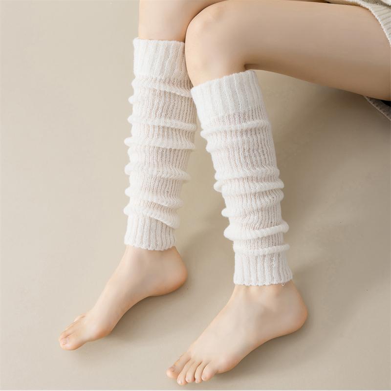 Модные женские гетры на осень-зиму, сохраняющие тепло ноги с длинными рукавами для женщин, однотонные гетры