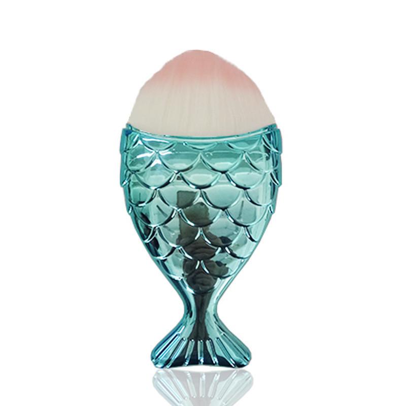 Косметическая кисть в форме русалки, прочная пластиковая ручка, профессиональные принадлежности, для дома