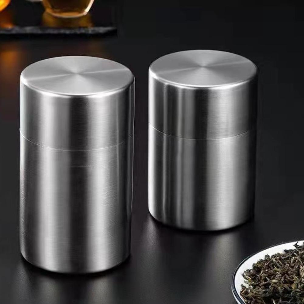 Portable Tea Caddies 304 Stainless Steel Storage Jar Teaware Tea Packaging Cans  Tea