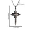 Vintage Personalized 3D Cross Pendant Necklace For Men Women  Punk Cool Simple Necklace Jewelry Accessories Gifts