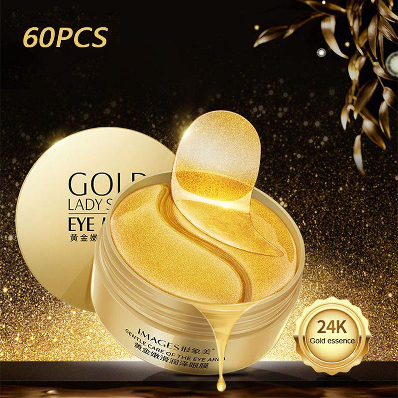 Gold Crystal Eye Mask Care Bag Anti Wrinkle Moisturizing Collagen Eye Mask Care Accessories Improves Dullness