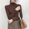Women Casual Soft Cashmere Elastic Sweaters Turtleneck Slim Knit Pullovers For Women Solid Jumpers Winter