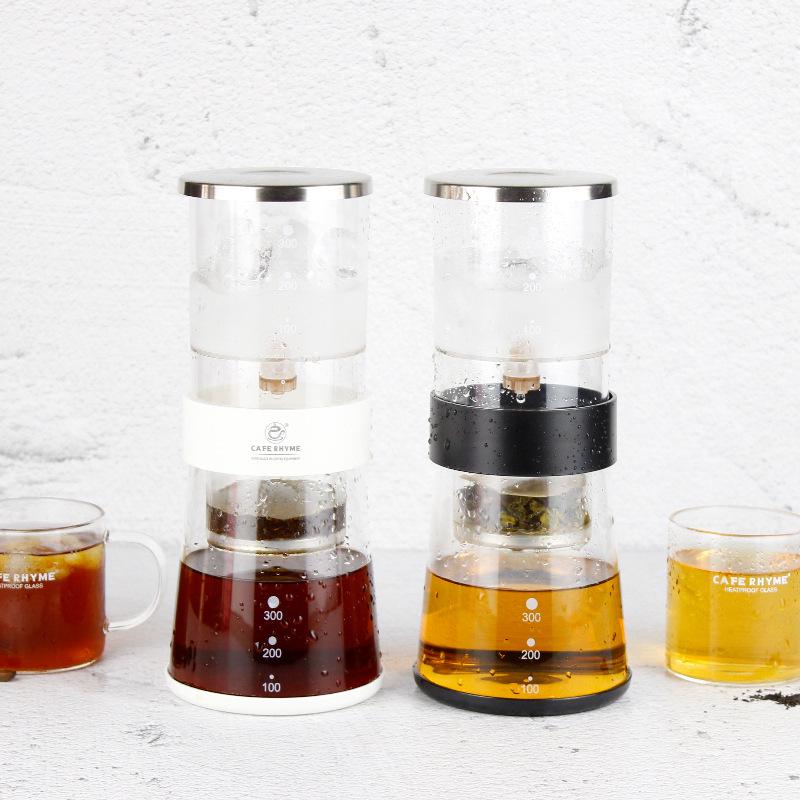 Ice Drip Coffee Maker with High Borosilicate Glass - Cold Brew Pot for Commercial and Household Use