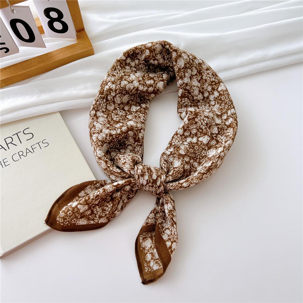 Маленький квадратный шарф из хлопка и льна, шелковый шарф, женский, весна и осень, новый стиль, художественный и универсальный, модный, темпераментный шарф-повязка на голову