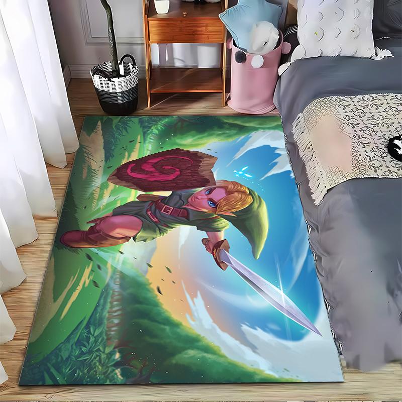 Heroic Adventure Carpet Featuring a Fantasy Warrior Suitable for use as an anti-slip game mat for living room and bedroom sofas