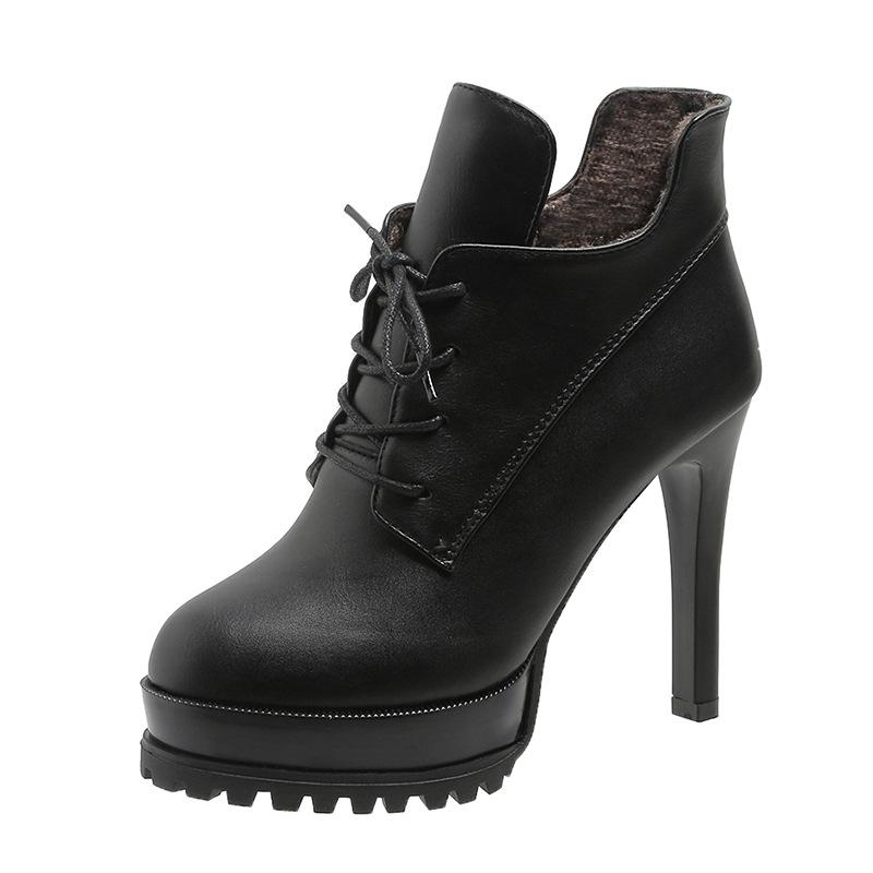 Fashion High Heels Women Shoes 2024 New Black Heels Platform Shoes Side Zipper Designer Shoes for Women Fashion Lacing Sexy Womens Heels