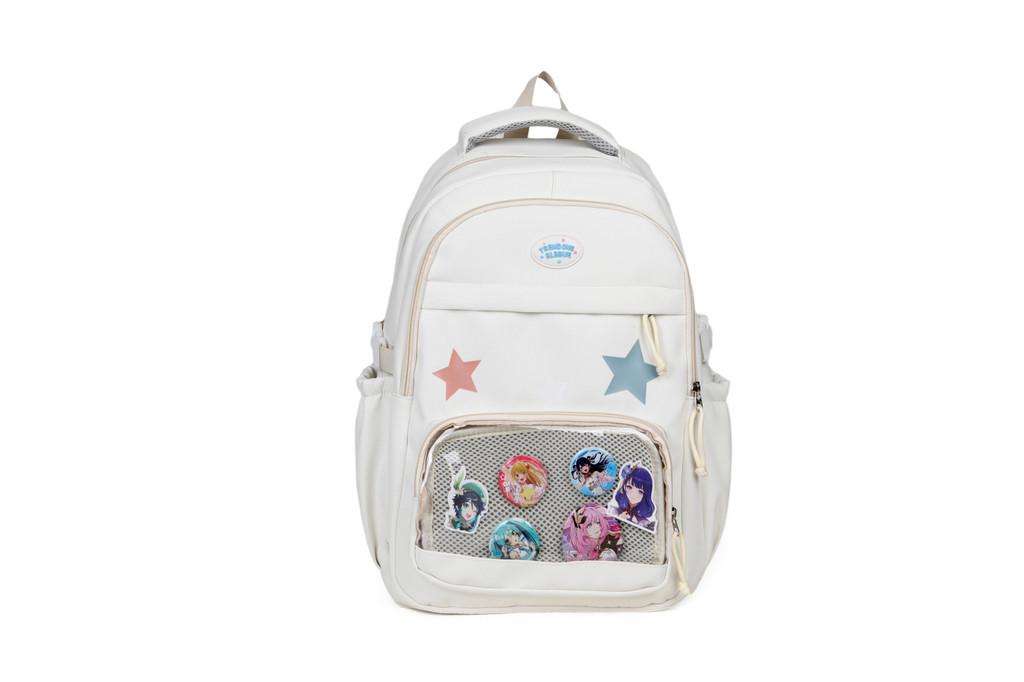 Starry Sky Transparent Backpack With Breathable Comfort For Middle School Students