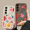 Ударопрочный чехол цвета конфет для Samsung S25 S24 S23 Ultra Plus S22 S21 S20 Fe A55 A54 A53 A35 A34 A25 A15 5g Мягкий силиконовый чехол с мультяшным цветочным принтом