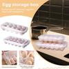 Egg Rack With Lid For Refrigerator, Plastic Storage Container/deviled Egg Tray Holder With Lid, Holds 18/10 Eggs