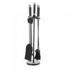 Leecroft Contemporary Companion Set Black/Nickel 25''