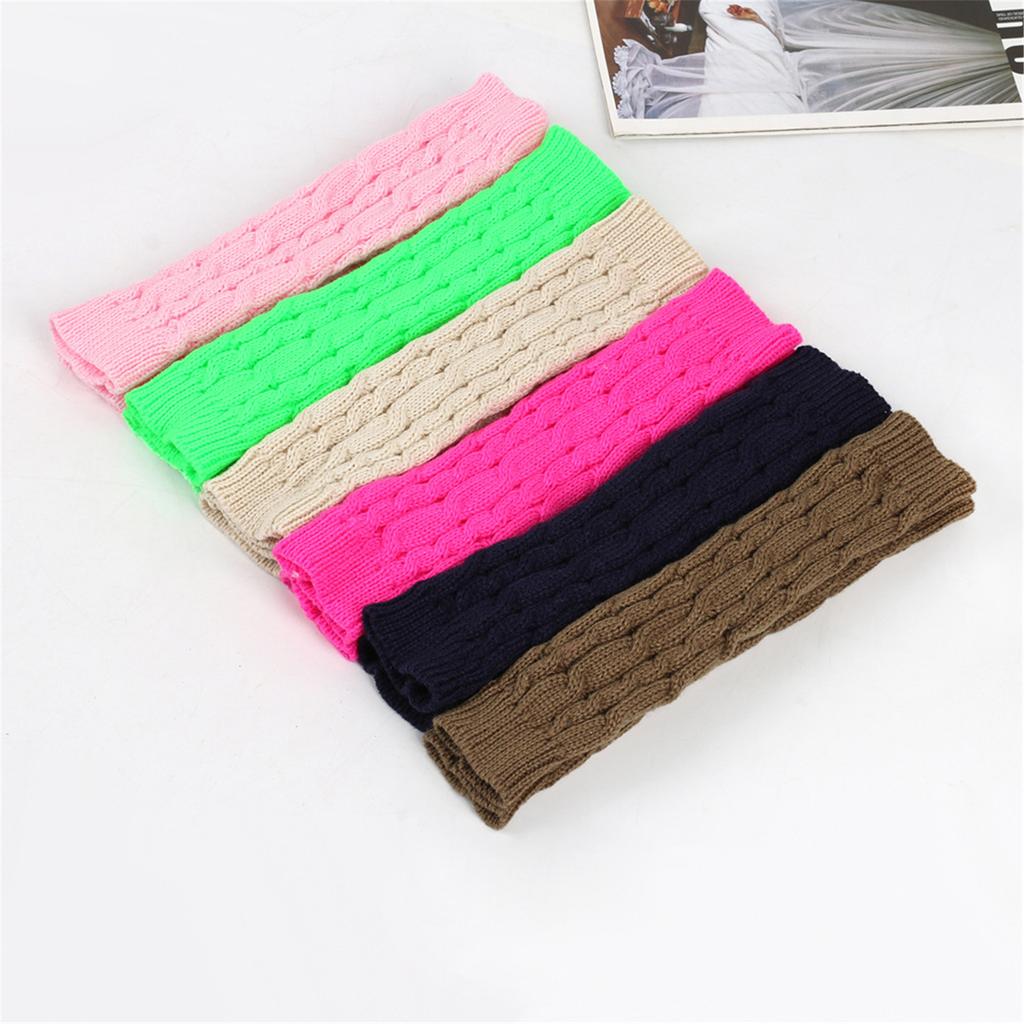 1pair Women's Wool Arm Covers Winter Comfortable Oversleeves Knitted Sleeves for Winter Comfort