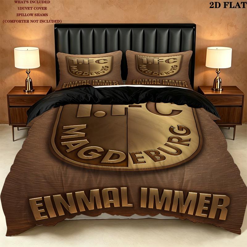1 Fc Magdeburg Pattern Bedding Quilt Set Quilt Cover Pillowcase Home Birthday Gift(1 * duvet cover + 2 * pillowcase, without core)