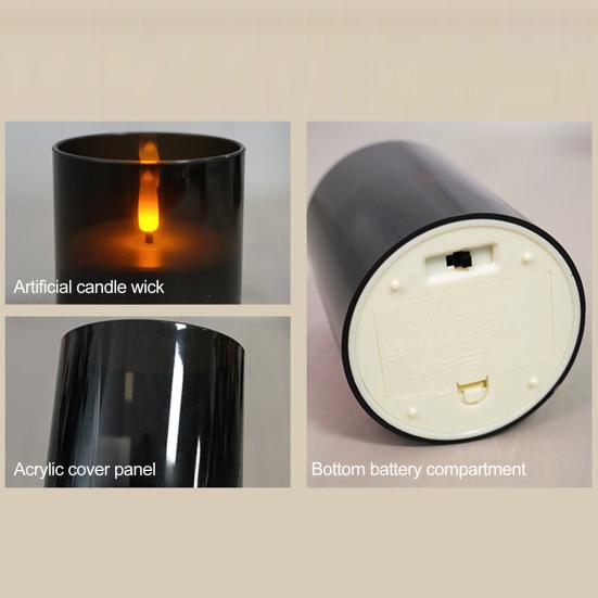 Yousheng Беспламенные светодиодные свечи на батарейках, мерцающие искусственные электрические столбовые свечи с пультом дистанционного управления для свадеб, праздничного домашнего декора