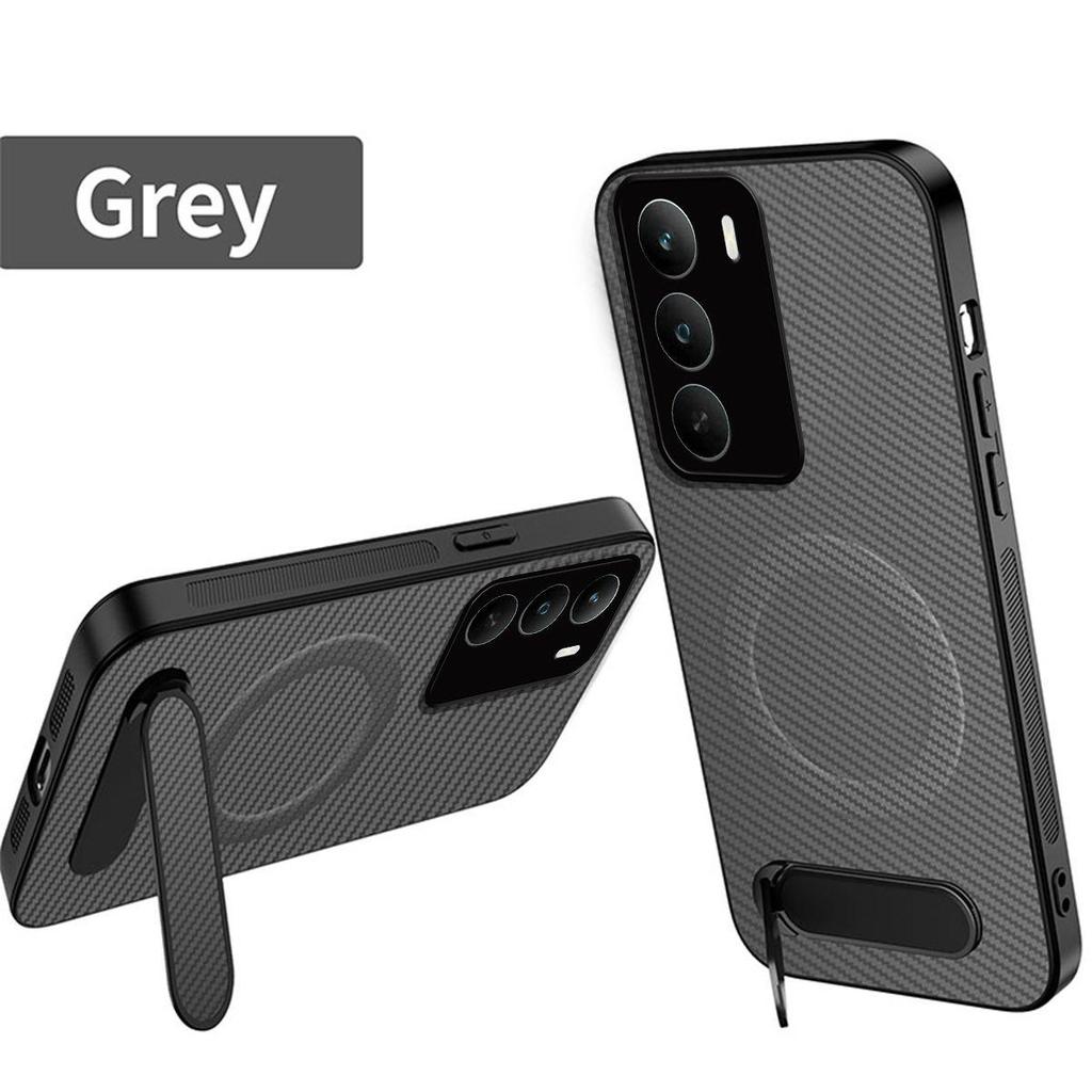 Чехол для телефона из ТПУ с текстурой углеродного волокна для realme C71, 14x 5G, с подставкой для просмотра под разными углами, мягкая защитная крышка