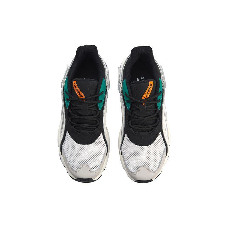 Li Ning Butterfly Shock Absorbing Non-Slip Wear-Resistant Low-Top Dad Shoes Men Sneakers Gray Black AGCN225-5