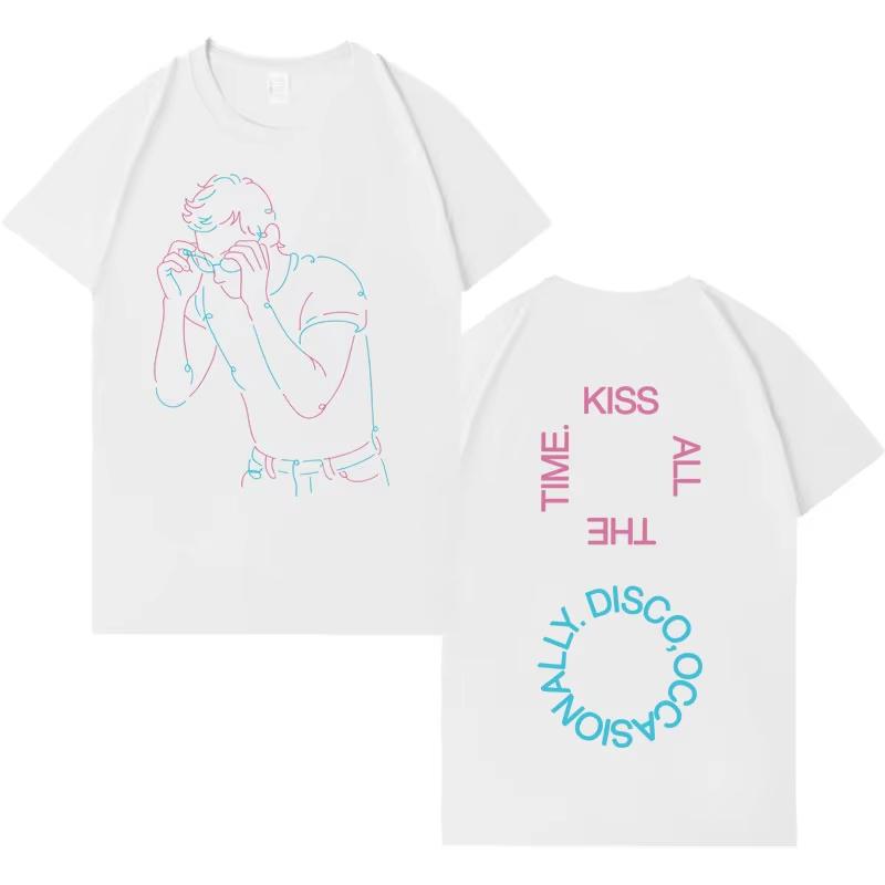 2026 Album Kiss All The Time Tshirt Singer HarryStyle Graphic Printing Hip Hop Unisexs Womens Clothing Summer Cotton Tshirt