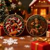 Christmas Temptation Coin Pin-Up Inspired Adults Holiday Token Metal Collectible Coin Decoration Round Keepsake Badge Stocking Stuffer Gag Gift