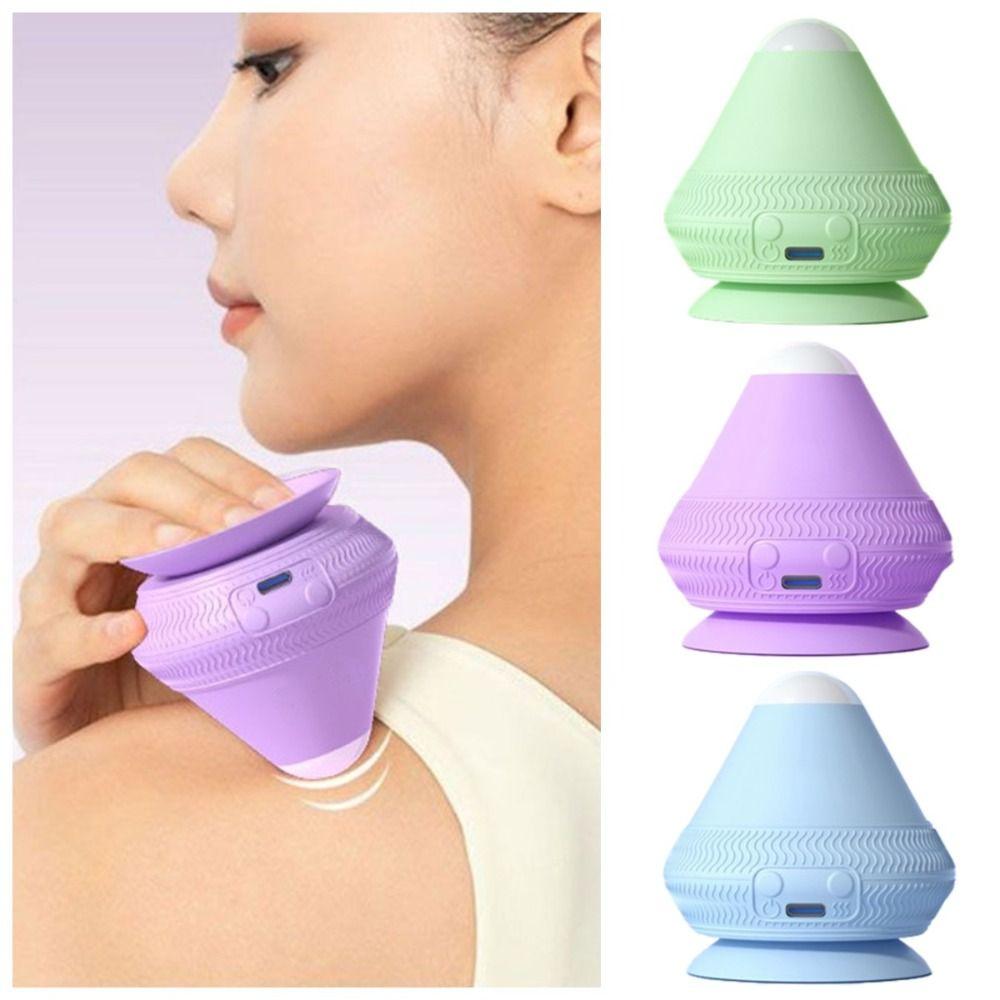 Vibrate Adsorption Type Massager Ball Electric Acupoint Massager Silicone Massage Cone  Home Use