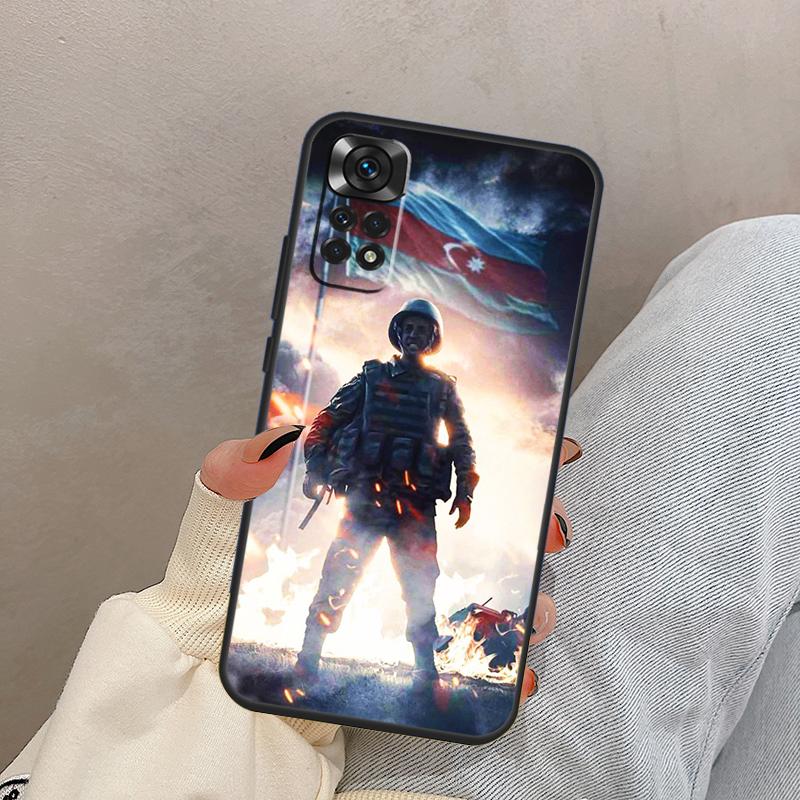 Флаг Азербайджана Для Xiaomi Redmi Note 14 10 11 12 13 15 Pro Plus Чехол Для Redmi 15 15C 14C 10C 12C 13C
