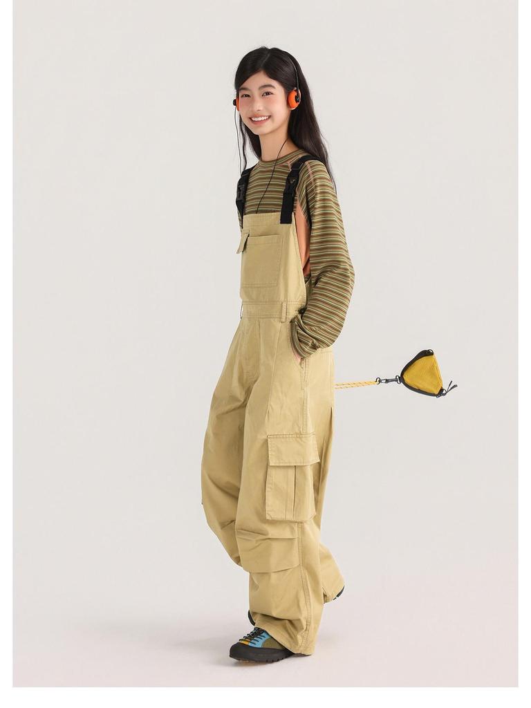 Дышащие хлопковые комбинезоны для девочек из Тао-Тауна - Модные и свободного кроя для учениц средней школы, Идеальны для весны и осени.