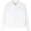 Comfortable Casual Sports Letter Polo Neck Simple Long Sleeve Windbreaker Women Outerwear Paper-White 162433604-1