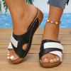 Женские босоножки ColorBlock Platform, Comfort Slide Sandal, повседневная летняя пляжная обувь