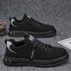 Men's Work Safety Shoes Retro British Style Casual Shoes Versatile Leather Boots Outdoor Anti-slip Sports Shoes Men Sneakers