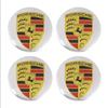 AABKW1 4pcs 56mm For Porsche Cayenne Panamera Macan 911 Taycan Boxster Cayman 918 Pajun Car Wheel Center Caps Rim Cap Logo Stickers