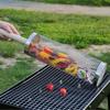 2/3Pcs Set Stainless Steel BBQ Basket Cylinder Barbecue Rack Useful Barbecue Cage  for Outdoor