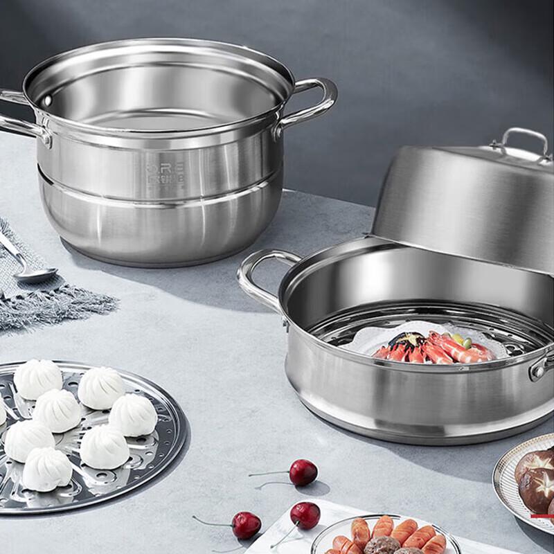 Ourui Platinum Stainless Steel 3-Layer Steamer Pot