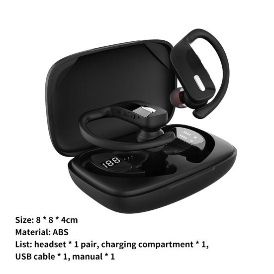 T17 Bluetooth-совместимые наушники-вкладыши с шумоподавлением, цифровой дисплей, стереозвук, беспроводные наушники для музыки