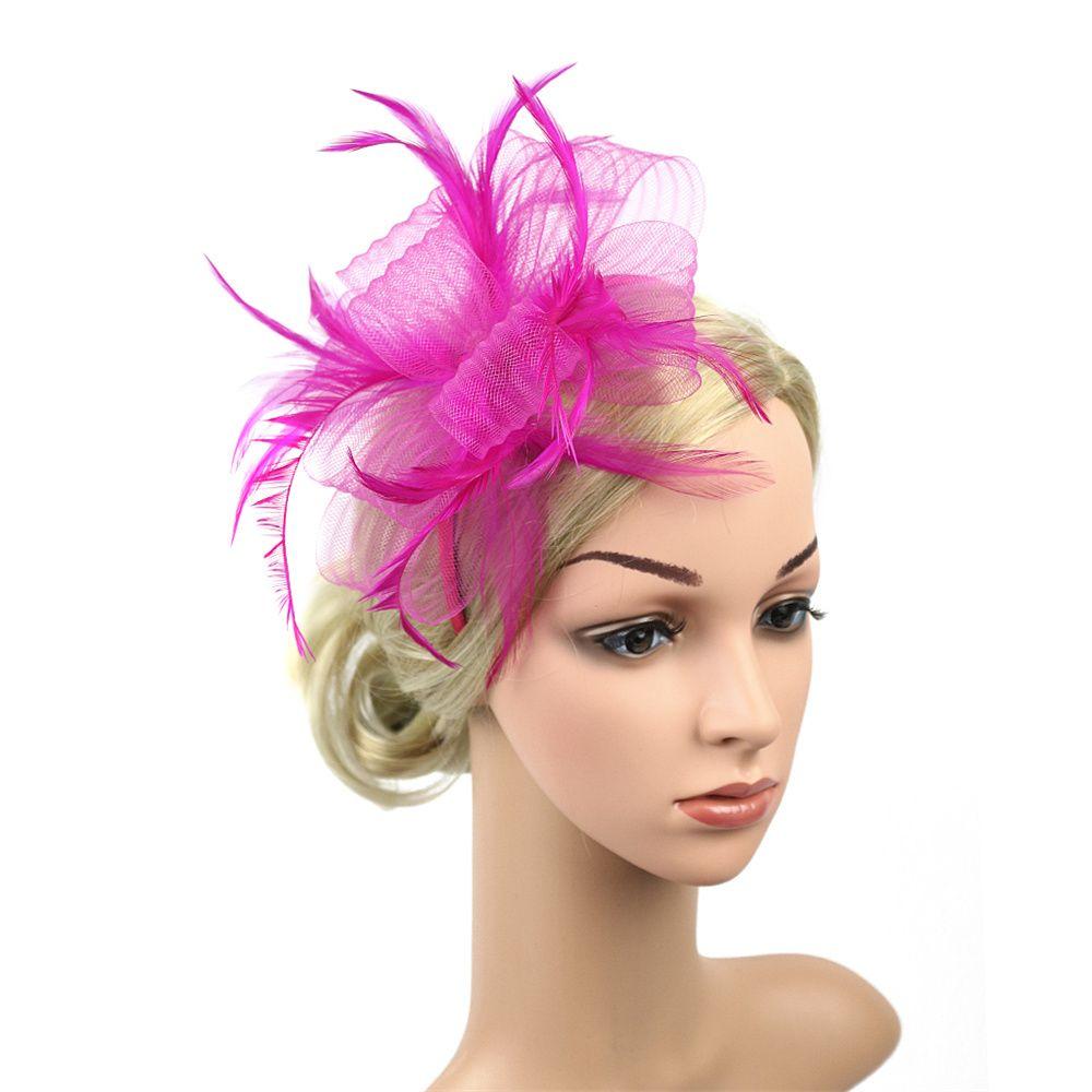 Hair Clip Feather Large Aliceband Ladies Day Races Fascinator Headband Royal Ascot