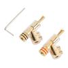 1 Pair Locking Banana Plugs Copper Gold Plated Solderless Speaker Locking Banana Connectors for Speaker Wire