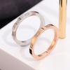 Japanese & Korean Titanium Steel Diamond Ring - Simple, Fashionable, and Elegant Couple's Jewelry