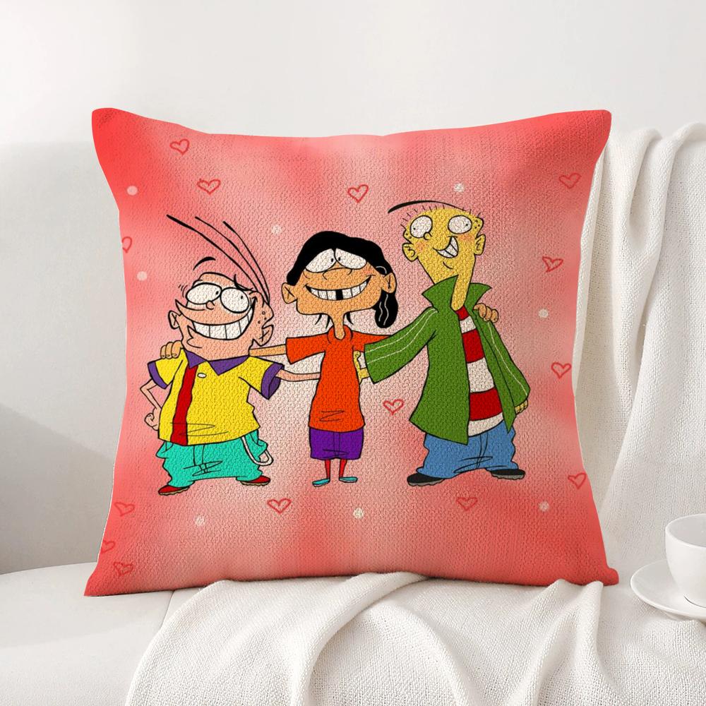 Чехол на подушку Ed, Edd n Eddy, Летняя прохлада, Льняная ткань, Двусторонний принт, Наволочка, Декор для дивана и дома, Подарок