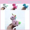 Cute Fluffy Unicorn Plush Key Holder Super Soft Short Plush Mini Pony Doll