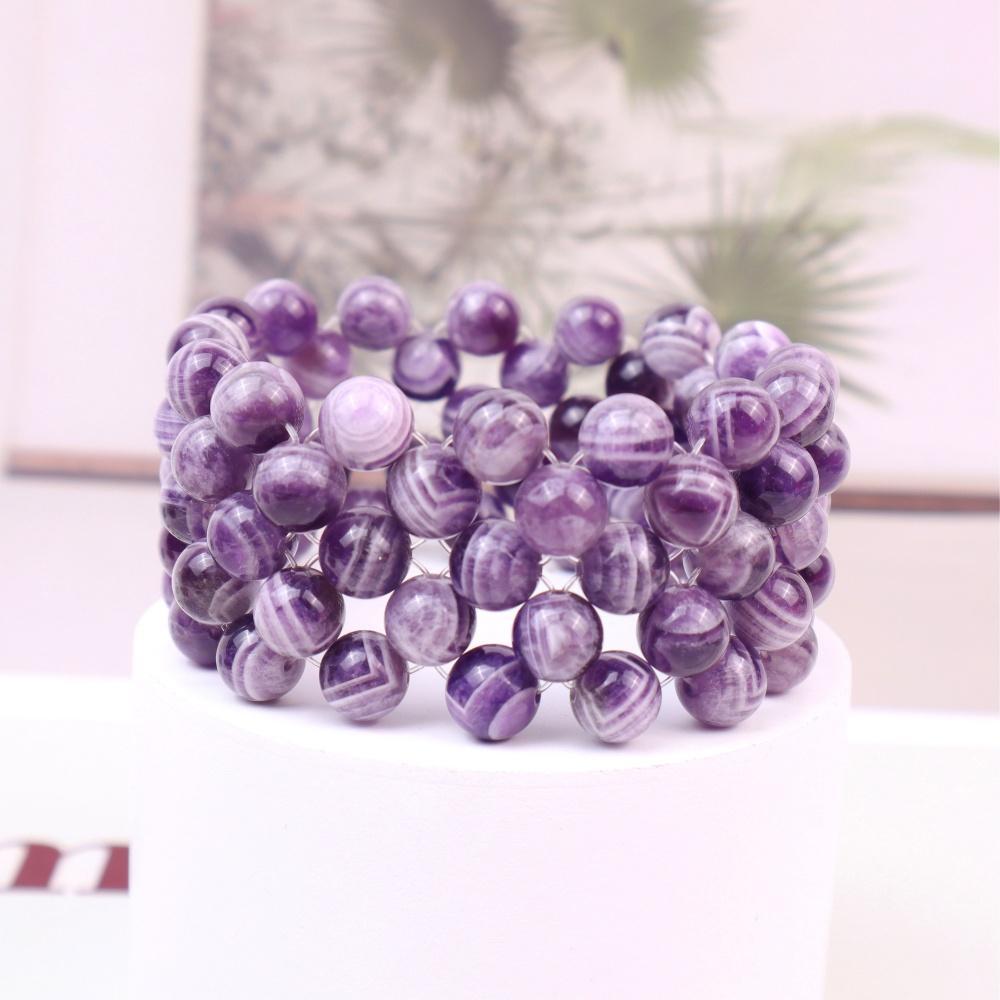 High Quality Colorful Natural Healing Crystal Gemstone Beads Multi-loop Bracelets for Gift