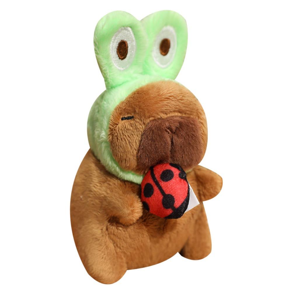 Animal Shy Cat Dog Keychain Funny Plush Doll Pendant Capybara Plush Pendant  Kid Boys