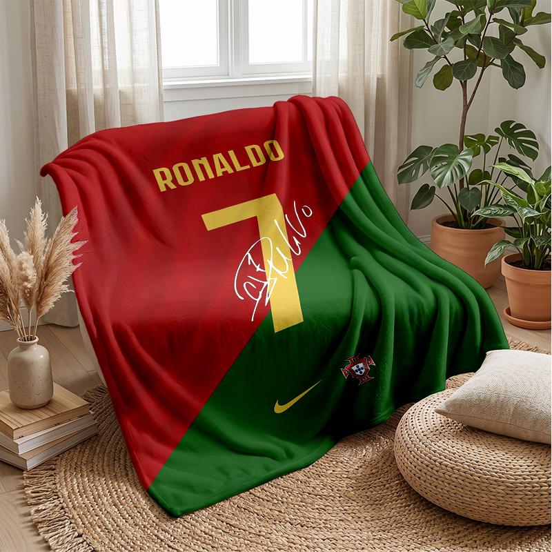 Cristiano Ronaldo Theme blanket Soft Flannel Blanket Plush Throw Blanket Cozy Sofa Bed Blanket for Home Decor